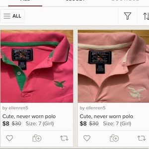 Bundle of girls polos